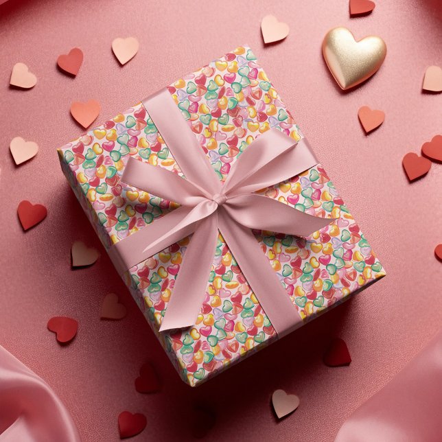 Niedlich Squishy Sweet Candy Heart Geschenkpapier (Von Creator hochgeladen)