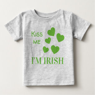 Niedlich St. Patricks Day Kiss Me I'm Irish Baby T-shirt