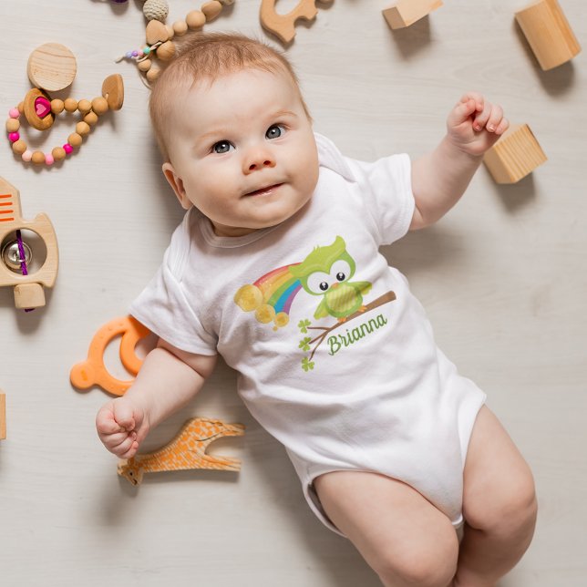 Niedlich St. Patricks Day Owl Custom Irish Baby Strampler (Von Creator hochgeladen)