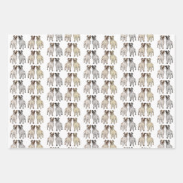 Niedlich Staffordshire Bull Terrier Dog Liebhaber Geschenkpapier Set