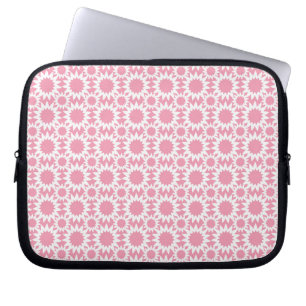 Niedlich Star Blume Muster Rosa und Weiß Laptopschutzhülle