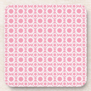 Niedlich Star Blume Muster Rosa und Weiß Untersetzer