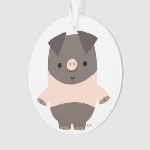 Niedlich Starker Cartoon Pig Acrylschmuck Ornament