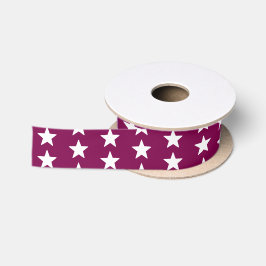Niedlich Stars Muster Weihnachtswein Farbe Satinband