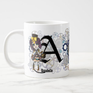 Niedlich Steampunk Cosplay Girl Benannt Geschenk A Jumbo-Tasse