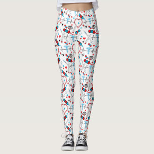 Niedlich Stethoscope Nurse Doctor EKG Pattern Leggings