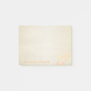 Niedlich, stilvoll, Muschel Post-it Klebezettel