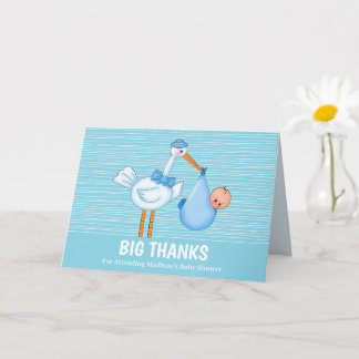 Niedlich Stork Big Danke Blue Dankeschön Card Karte