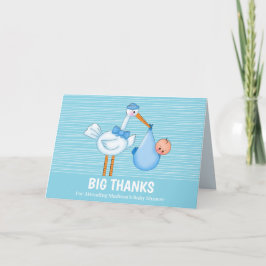 Niedlich Stork Big Danke Blue Dankeschön Card Karte