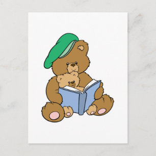 Niedlich Story Time Teddy Bärendesign Postkarte