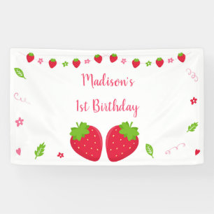 Niedlich Strawberry Berry Sweet Birthday Banner