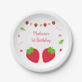 Niedlich Strawberry Berry Sweet Birthday Pappteller