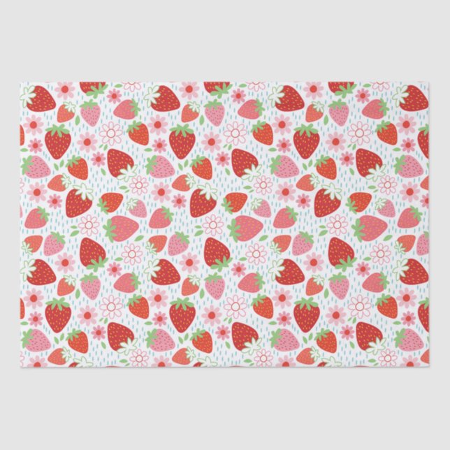 Niedlich Strawberry Berry Sweet Seidenpapier (Vorderseite)