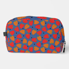 Niedlich Strawberry Floral Red Orange Blue Waschbeutel