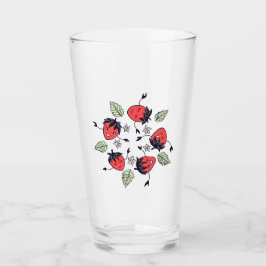 Niedlich Strawberry Kawaii Frucht Glas
