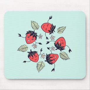 Niedlich Strawberry Kawaii Frucht Mousepad