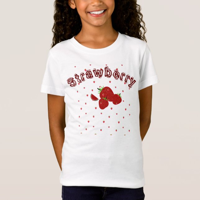 Niedlich Strawberry Summer Kids Girls T - Shirt (Vorderseite)