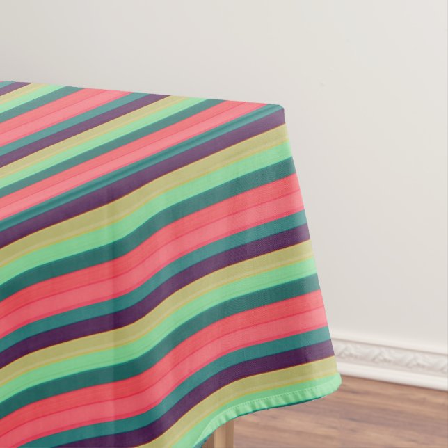 Niedlich Streifen Vintage Farben Tischdecke (Beispiel)