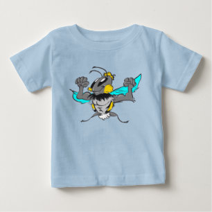 Niedlich Strong Bumble Bee Cartoon T - Shirt