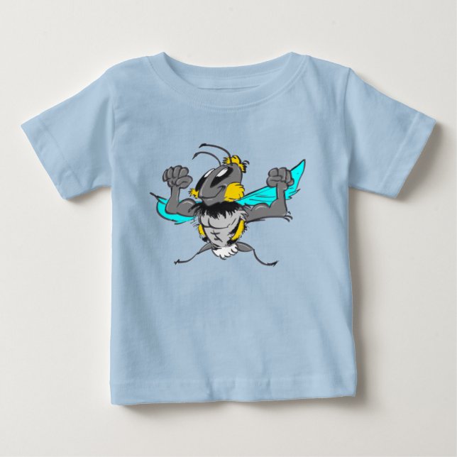 Niedlich Strong Bumble Bee Cartoon T - Shirt (Vorderseite)