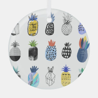 Niedlich strukturierte Ananas, Vintage Kollektion. Ornament Aus Glas