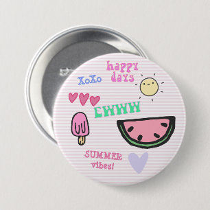 Niedlich Summer Vibes VSCO Girls Button