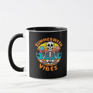 Niedlich Summerween Vibes Skeleton IceCream Summer Tasse
