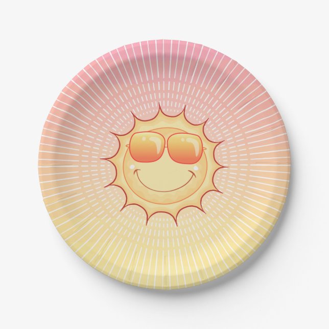 Niedlich Sunset Pappteller (Vorderseite)