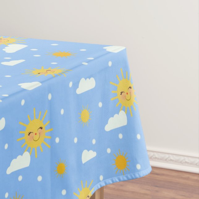 Niedlich Sunshine Cloudy Sky Muster Tischdecke (Beispiel)