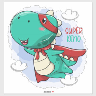 Niedlich Superdino Dinosaur Stickers Aufkleber