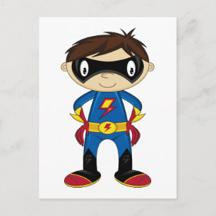 Niedlich Superhero Boy Postkarte