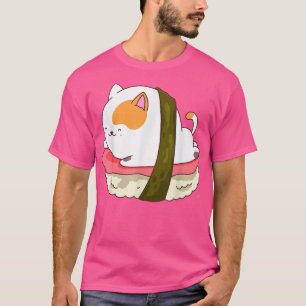 Niedlich Sushi Cat Kawaii Anime Neko Animal Pet Ja T-Shirt