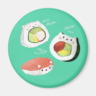 Niedlich Sushi Cat Magnet