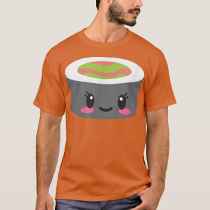 Niedlich Sushi Face Nigiri Maki Sashimi Lachi Japa T-Shirt