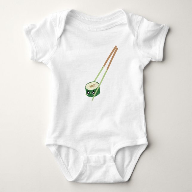 Niedlich Sushi, Kawaii Sushi, Sushi Lovers Baby Bo Baby Strampler (Vorderseite)