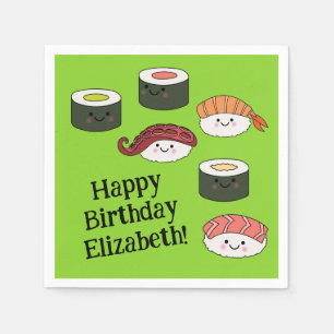 Niedlich Sushi Kinder 1. Geburtstag Party Serviette