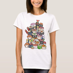 Niedlich Sushi Tower T-Shirt