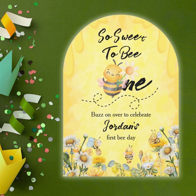 Niedlich süß bis eine Wildblume 1. Geburtstag Einladung (Von Creator hochgeladen)