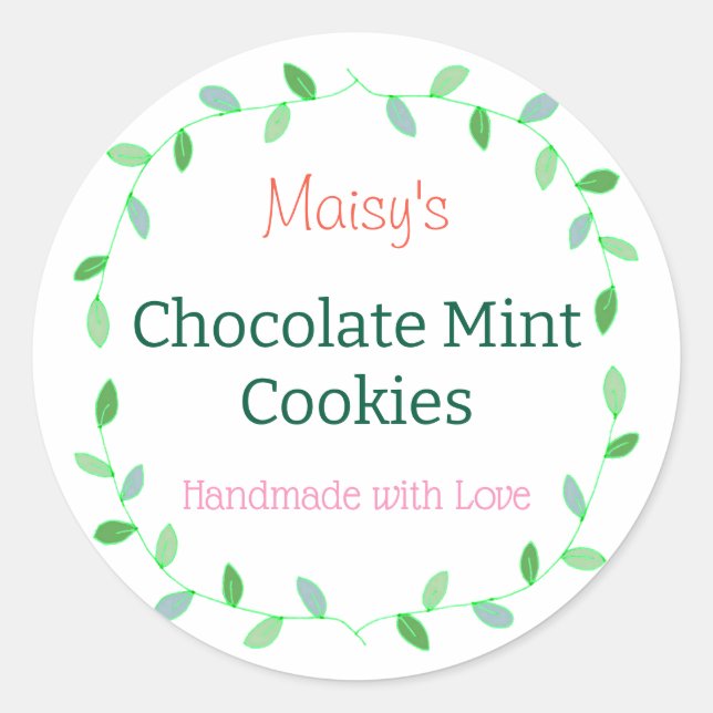 Niedlich süß, leicht zu individualisieren, hausgem runder aufkleber (Vorderseite)