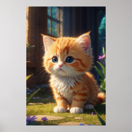 *~* Niedlich süße AP68 2:3 Kitten Orange Tabby Poster