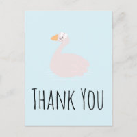 Niedlich Swan Girls Pink Geburtstag Danke