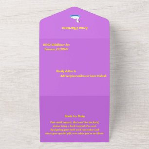 Niedlich Swan Theme Girl Baby Dusche All In One Einladung