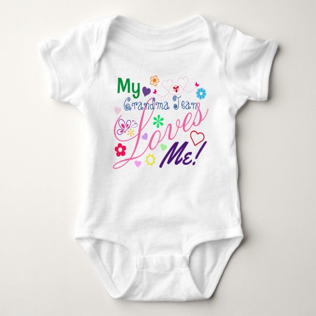 Niedlich Sweet Colorful Girly My Oma Lieben Baby Strampler (Vorderseite)