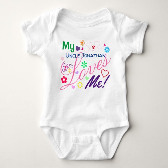Niedlich Sweet Colorful Girly My Oncle Lieben Baby Strampler (Vorderseite)
