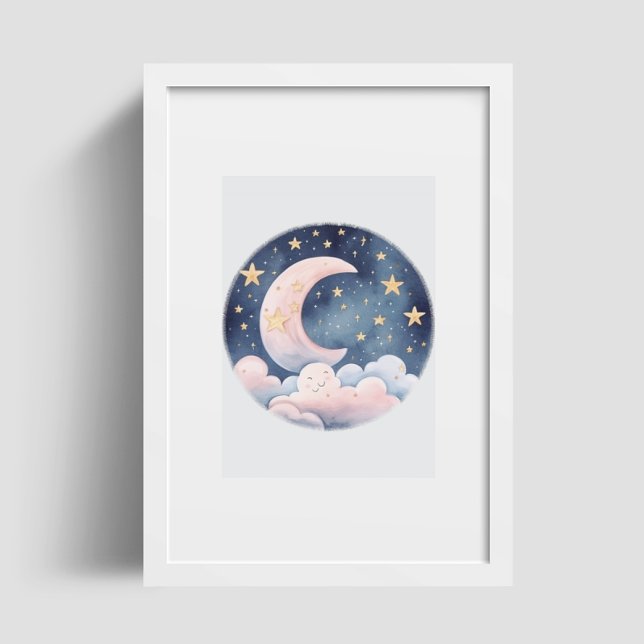 Niedlich Sweet Dreams Moon Stars Wolken Kinderzimm Poster (Von Creator hochgeladen)