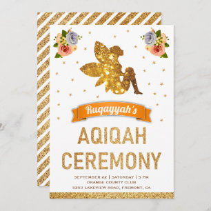 Niedlich Sweet Floral Magical Fairy Girls Aqiqah Einladung