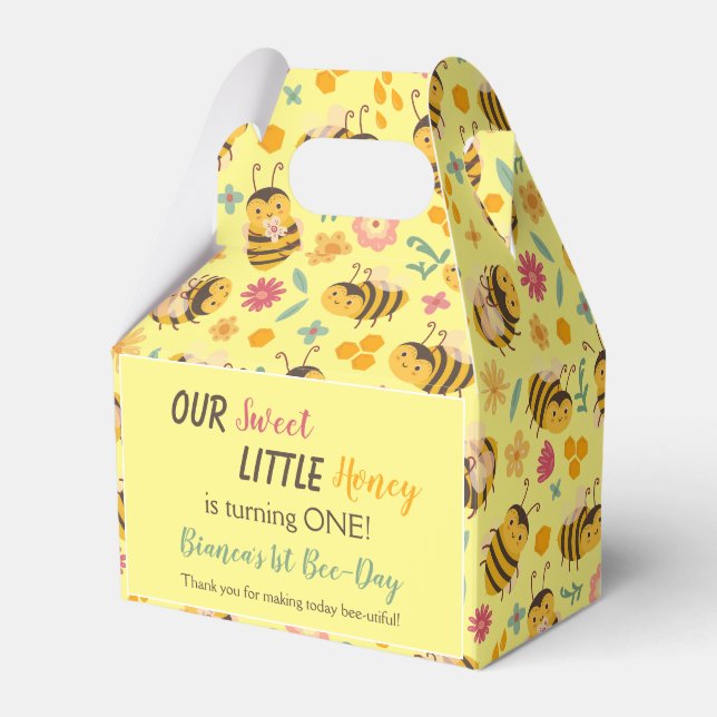Niedlich Sweet Little Honey Bee Birthday Vielen Da Geschenkschachtel (Vorderseite)