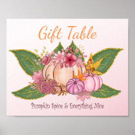 Niedlich Sweet Little Pumpkin Fall Greenery Gift S Poster
