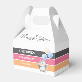 Niedlich Sweet Penguin Balloon Girl Geburtstag Geschenkschachtel