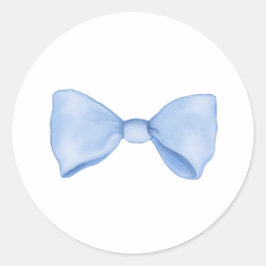 Niedlich Sweet Simple Baby Blue Bow Runder Aufkleber